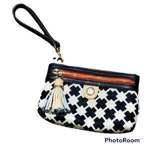 Spartina 449 Leather and Textile Wristlet